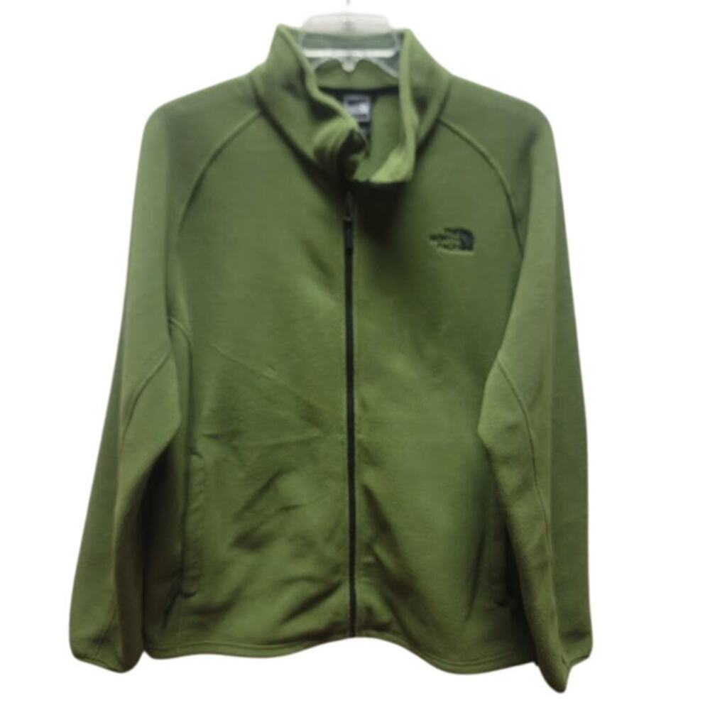 The North Face Green Long Sleeve Size XL Full Zip long Sleeve Fleece